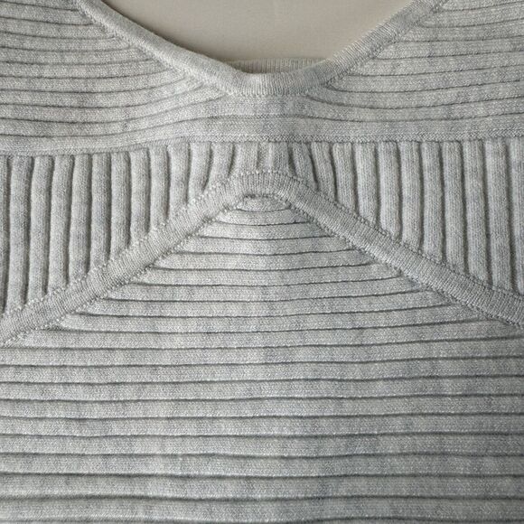 Aerie Women's XL Crop Tank Top Heather Blue White Ribbed Adjustable NEW - Picture 3 of 13